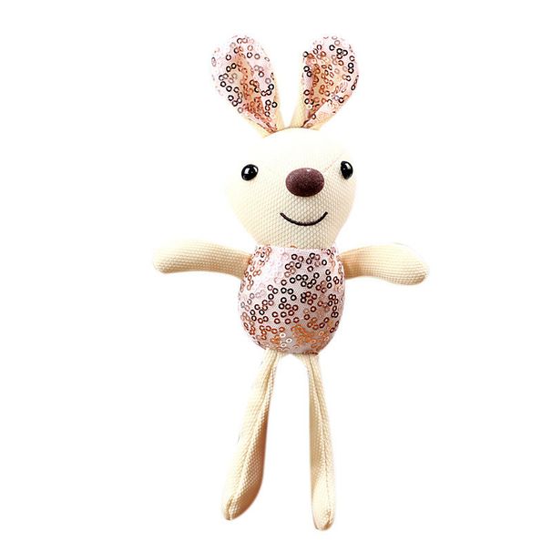 Peluche con paillettes adorabile coniglietto giocattolo carino bambola coniglio per borse abbigliamento e accessori_voghion.com