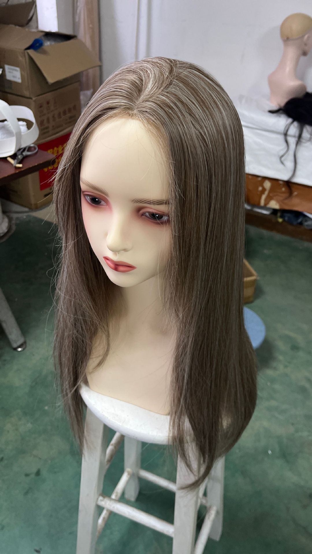 Little Yuanyuan Ikke Rund Yuqi Brother Samme Stil Brun Liten Blondeparykk Dame Rett Hår Daglig Blonde Internett Rød Hot Jente_voghion.com