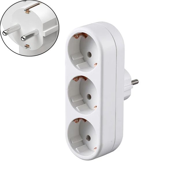 Presa di corrente a parete prolunga a 2 vie e 3 vie Germania Corea Russia Spina Schuko Convertitore Presa 16A 3500W Tipo_voghion.com