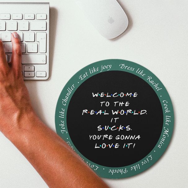 Unbeatable Quality Friends Six-Person Line Peripheral American TV Series Same Portable Computer Notebook Small Size Round Thickened Mouse_voghion.com