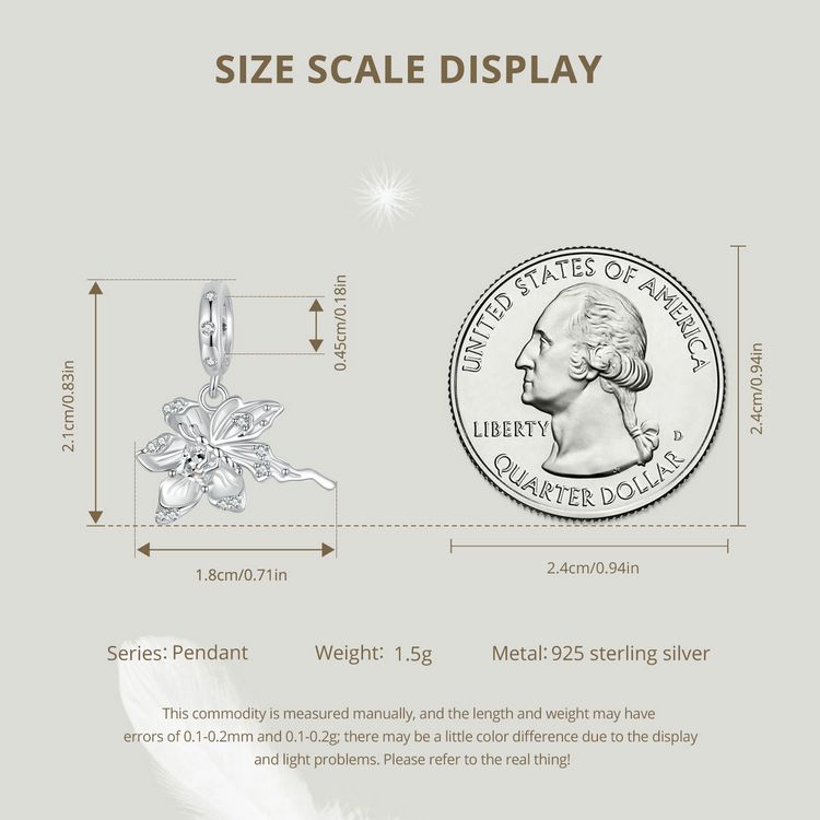 Charm-Anhänger Verträumter Schmetterling aus Sterlingsilber, BSC1046_voghion.com