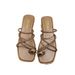 Women's French Style Toe-Post Heeled Sandals - Dressy Summer Slides With Chunky/Block/High Heel Options_voghion.com
