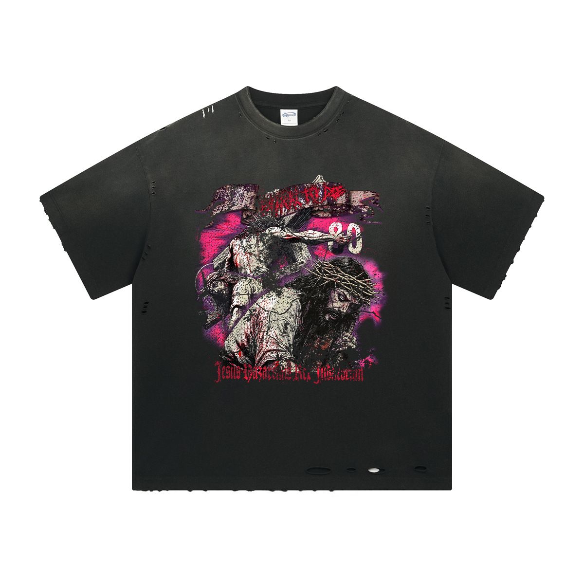 Couple Casual Pure Cotton Loose Washing Water Old Short-sleeved T-shirt For Men And Women_voghion.com