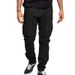 2023 Spring Summer New Large Size Cargo Solid Color Multi-Pocket Casual Long Pants Men's Style_voghion.com