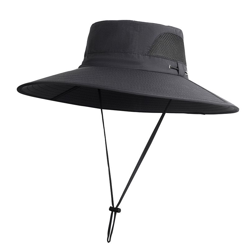 Chapéu de sol com aba larga de 12 cm para homens e mulheres - Chapéu de pesca e praia FPS 50+ (respirável e leve)_voghion.com