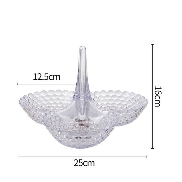 3Pcs 1 Layer Snack Plate Plastic Sectional Serving Tray Stackable Dried Fruit Plate Nut Candy Serving Bowls For Party_voghion.com