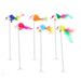 Hachi Swinging Colorful Suction Cup Spring Mouse Teaser Wand With Bell Cat Toy_voghion.com
