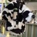 Cappotto invernale alla moda per animali domestici, con fodera in pile, modello mucca, nero e bianco._voghion.com