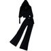 Women's 2-Piece Outfit Hooded Zip-Up Sweatshirt & High-Waisted Wide Leg Pants Set - Slim Fit Casual Tracksuit For Work/Streetwear (Multiple Color)_voghion.com