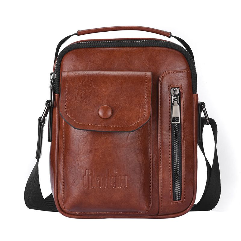Borsa a tracolla da uomo in pelle di alta qualità, grande capacità_voghion.com