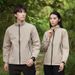 Men's Three-Proof Workwear Stand Collar Jacket Outdoor Multi-Functional Thin Breathable Waterproof Coat_voghion.com