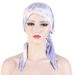 nuovo cappello con foulard in stoffa a fiori curvi a due code, cappello con foulard musulmano semplice, cappello chemioterapico_voghion.com