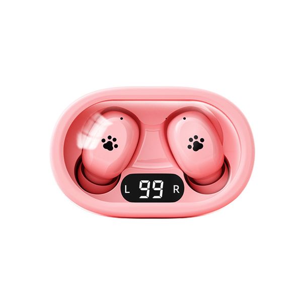 Auricolari Bluetooth wireless B2 Cat's Paw Mini auricolari portatili con display digitale e cancellazione del rumore a lunga durata per smartphone_voghion.com