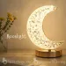 Sovrum Crystal Touch Dimning Nattljus Flickrum Heminredning Estetik USB Bedside LED Ambient Bord 3d Moon Lamp_voghion.com