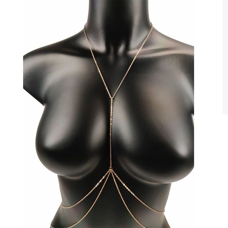 Neue Perlenkörperkette Mode Schlüsselbeinkette Ins Licht Luxus Perle heiße hochwertige Brustkette_voghion.com