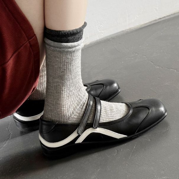 Scarpe casual da donna con suola spessa e design piatto_voghion.com