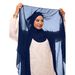 Set aus Chiffon-Kopftuch und Unterhut – Kombination aus einfarbigem Perlenpullover (atmungsaktive muslimische Kopfbedeckung)_voghion.com