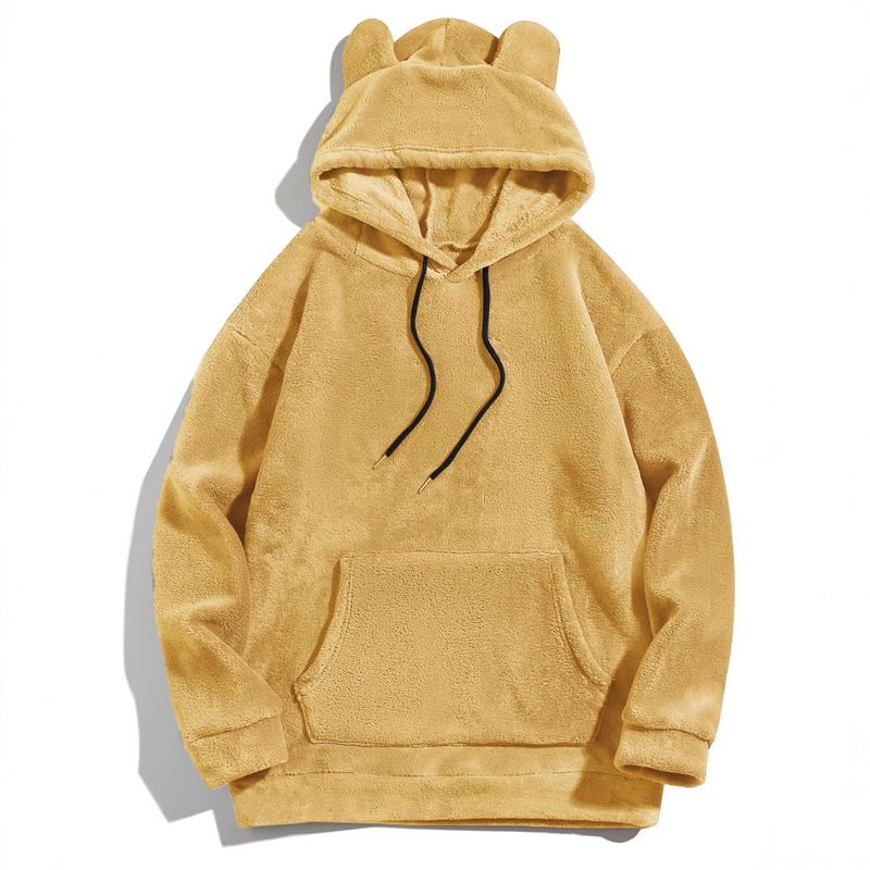 Ein großer, lässiger, personalisierter und modischer Kapuzenpullover mit Kapuze für Herren und Korallenfleecejacke für Männer im Herbst und Winter_voghion.com