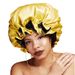 Double layer satin hair care cap confinement beauty extra large round hat chemotherapy cap sleeping cap_voghion.com