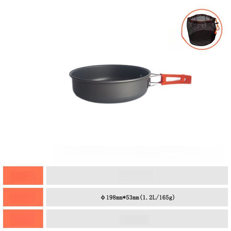 Foldable Outdoor Cooking Set Kettle Frying Pan Soup Pot Fire Starter Storage Bag Adapter Supplies_voghion.com