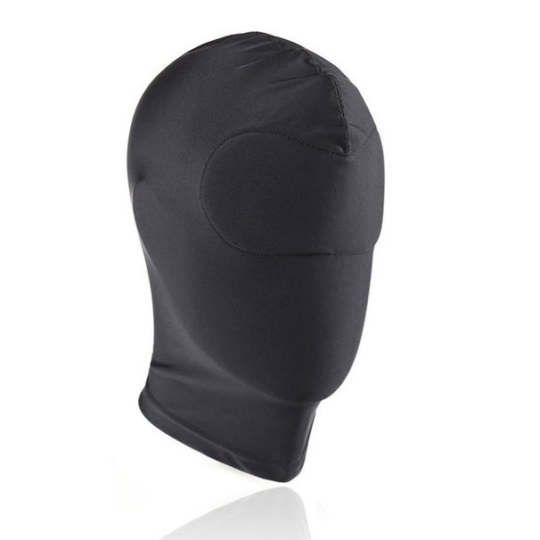 LuvBox SM Props Schwarze Erwachsenenmaske mit Nasenlöchern, Reißverschluss, Fesselung, erotische Kopfbedeckung für Frauen_voghion.com