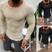 Frühling ausgestattet einheitliche Mode in der Mitte Unterwäsche Herren Basic T-Shirt Bluse Pullover mit langen Ärmeln_voghion.com