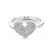 Anello da donna con diamanti a forma di cuore in argento sterling S925, design di nicchia leggero e di lusso, alla moda, per le dita_voghion.com