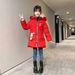 Baumwollkleidung Mädchen Baumwollmantel Mittellang Kinder Winter Baumwollkleidung Großer Pelzkragen Dicke warme Baumwolljacke_voghion.com