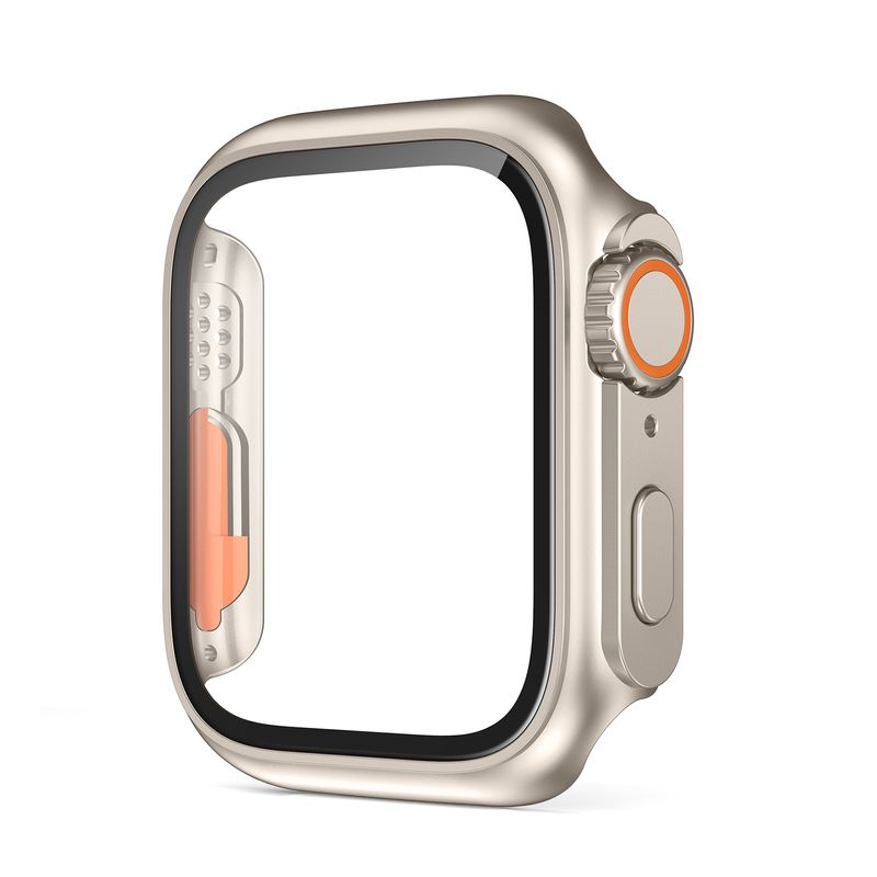 PC-fast deksel for urkasse 44 mm 45 mm 40 mm 41 mm Oppgradering av glassutseende 49 mm Blir til ultra iWatch series 8 7 SE2 6_voghion.com
