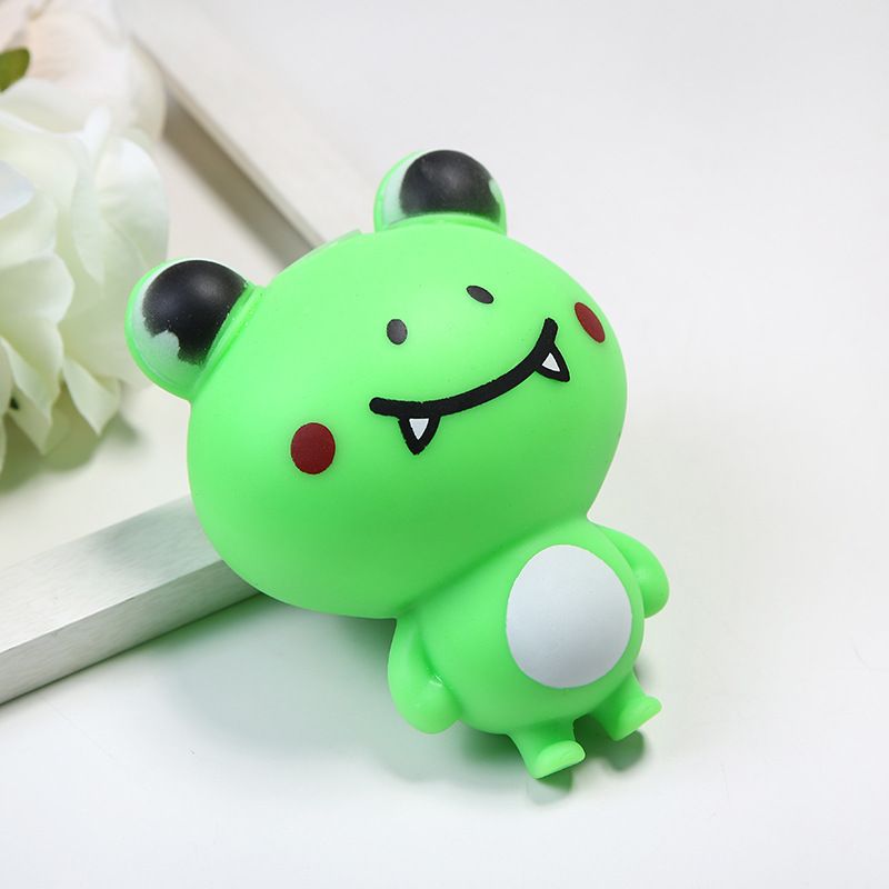 Squishies in schiuma, giocattoli di decompressione a forma di rana, rimbalzo lento, rana solitaria, divertimento a pizzico, giocattoli carini e divertenti_voghion.com