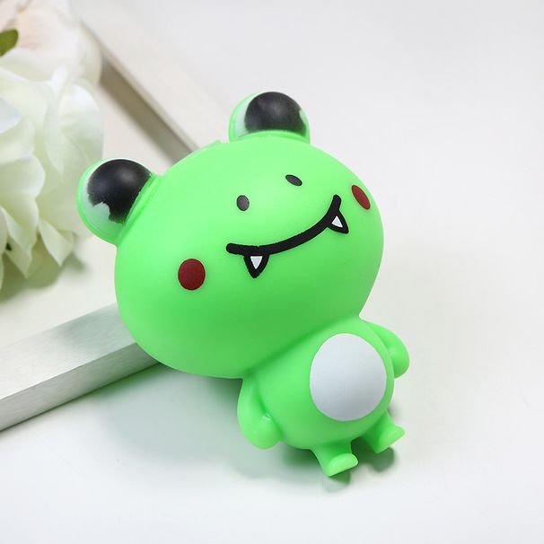 Squishies in schiuma, giocattoli di decompressione a forma di rana, rimbalzo lento, rana solitaria, divertimento a pizzico, giocattoli carini e divertenti_voghion.com
