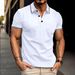 Herren Poloshirt mit Revers, lässig, modisch, kurzärmelig, T-Shirt, Poloshirt für Herren_voghion.com