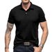 Men's t-Shirts Solid Color Short-Sleeved Polo Shirt Tops_voghion.com