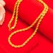 Vietnam Sand Couple Necklace 2/3/4/5mm Fried Dough Twists Gold Plated Twisted Rope Chain Men's And Women's Necklaces_voghion.com