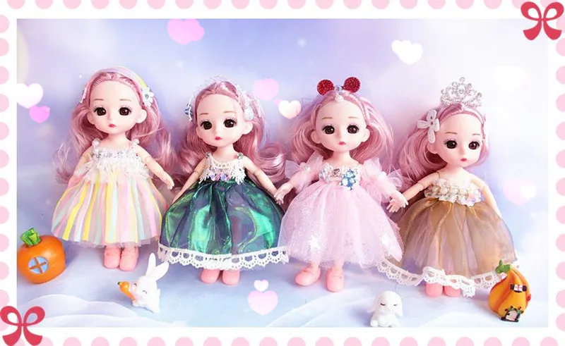 Nowa lalka zabawka 16cm lalka stawowa prezent dla dziewczynki prezent dla dzieci_voghion.com