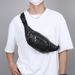 PU Leather Men's Chest Simple Casual Durable Business Cashier Portable Commuting Single Shoulder Crossbody Sports Waist_voghion.com