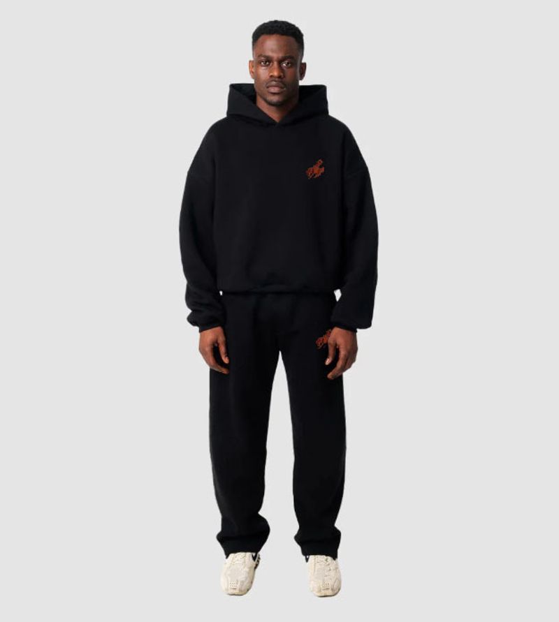 Men's Clothing Trend Street Pony Print Casual Sweatshirt Suit_voghion.com