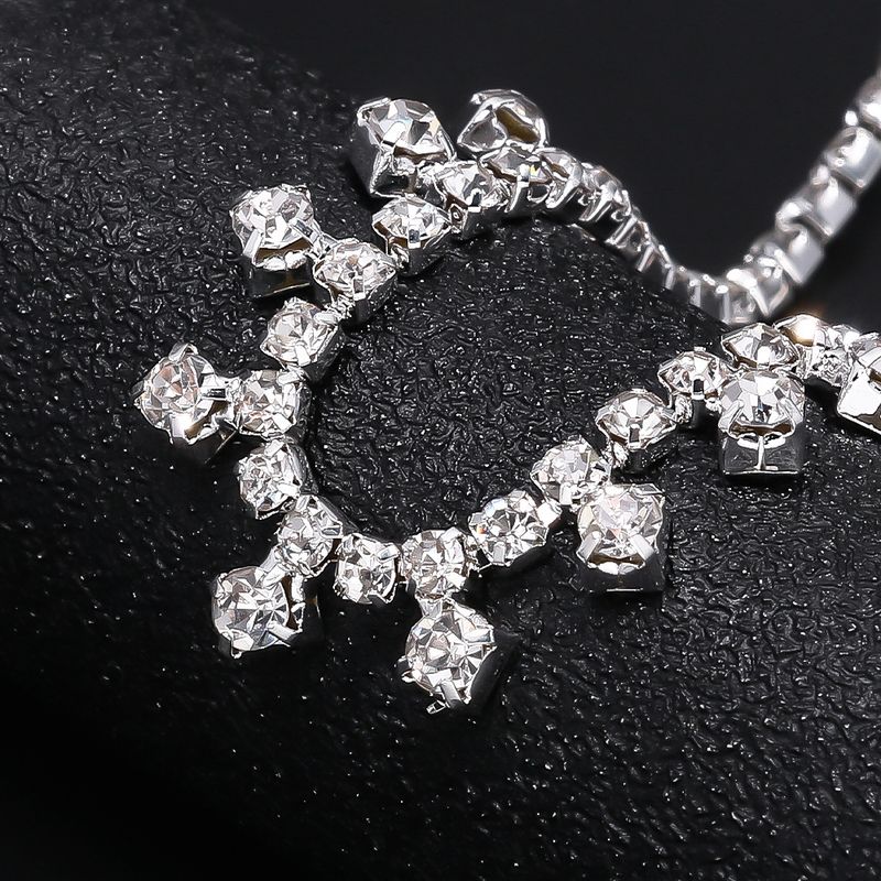 Einreihiger Volldiamant für Mädchen Sommer Strand Mode Fußschmuck High-End-Accessoires Fußkettchen_voghion.com