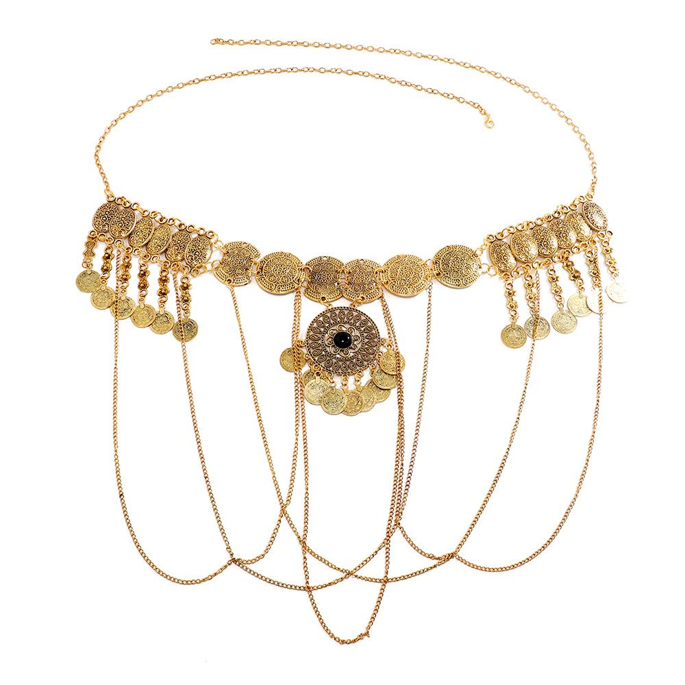 Metallgürtel Legierung geschnitzte Quaste Damen Taille Kette Hanfu Kleid Zubehör_voghion.com