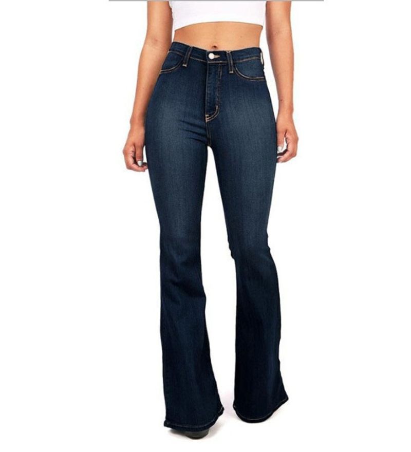 kadınlar için yüksek belli çizme paça kot pantolon, geniş paça, dar, uzun ve geniş paça pantolonlar_voghion.com