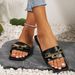Metal Chain Fashion Casual Open-toed Outdoor Wear Flip-flops_voghion.com