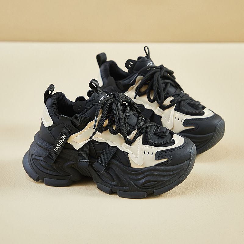 Scarpe da papà per studentesse, sportive, da corsa, casual, con plateau e altezza rialzata_voghion.com