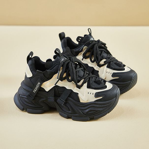 Scarpe da papà per studentesse, sportive, da corsa, casual, con plateau e altezza rialzata_voghion.com