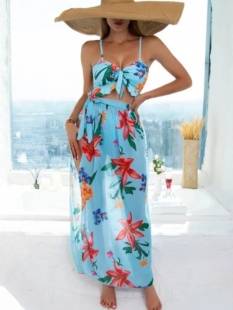 Kadın ilkbahar ve yaz yeni kadın mayo slim fit moda seksi bikini üç parçalı bölünmüş mayo_voghion.com