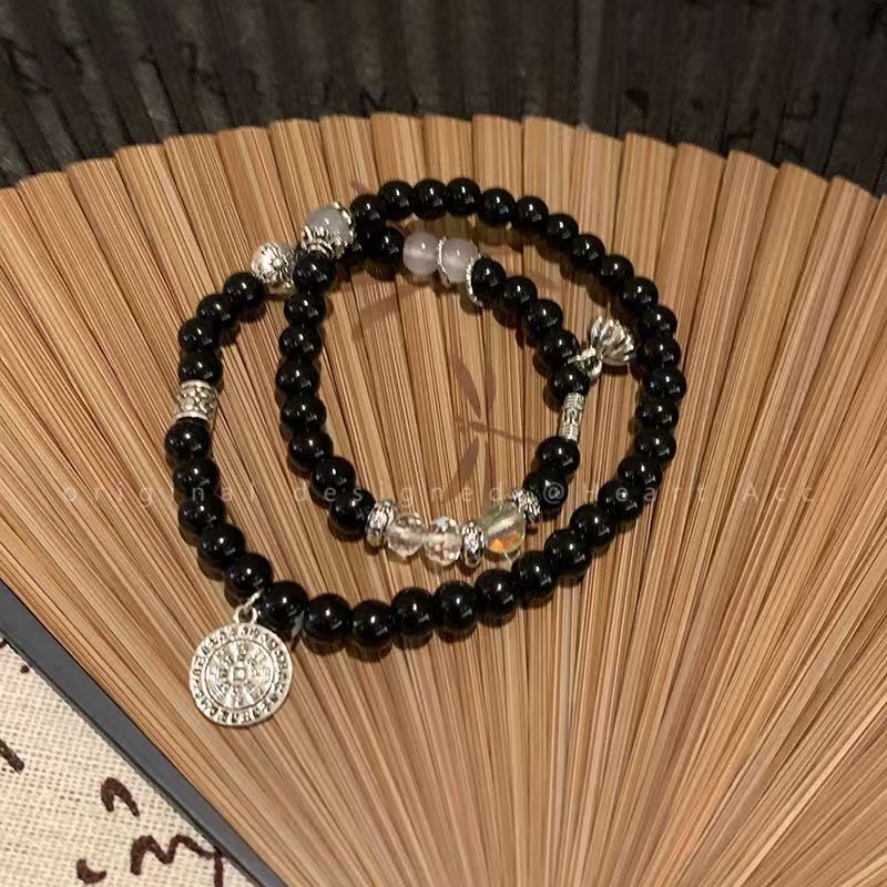 Chinese Mountain Ghost Flower Beaded Double Layer Bracelet For Women, National Style 2023 New Model, Personalized_voghion.com