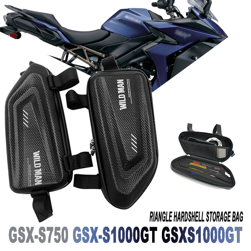 Fir GSX-S750 GSX-S1000GT GSXS1000GT GSX S 1000 GT Motorrad ëmgeännert Säitentasch waasserdicht Dräieckssäitentasch Hartschaletasch_voghion.com