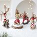 NUCHI Resin Snowman Wreath - Wooden Bell Hanging Christmas Tree Ornament_voghion.com