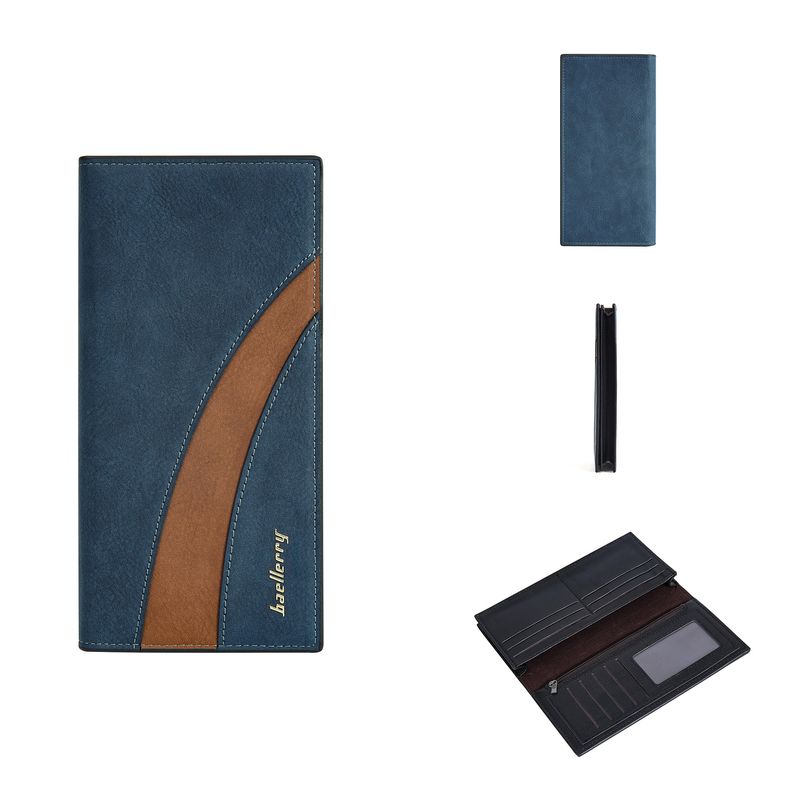 Herren Lange Brieftasche Business Multi-karte Dünne Handtasche Farbe Geld Clip Männer_voghion.com