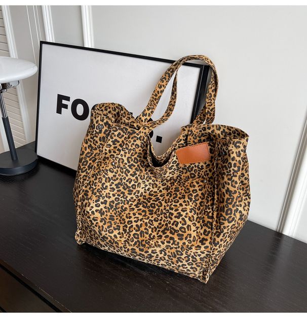 Borsa a tracolla da donna, grande capacità, borsa a tracolla alla moda leopardata, borsa tote da donna, borsa per la spesa, borsa da viaggio_voghion.com