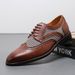 Zapatos Oxford formales con cordones para hombre, estilo informal de negocios, para oficina, fiestas y uso diario._voghion.com